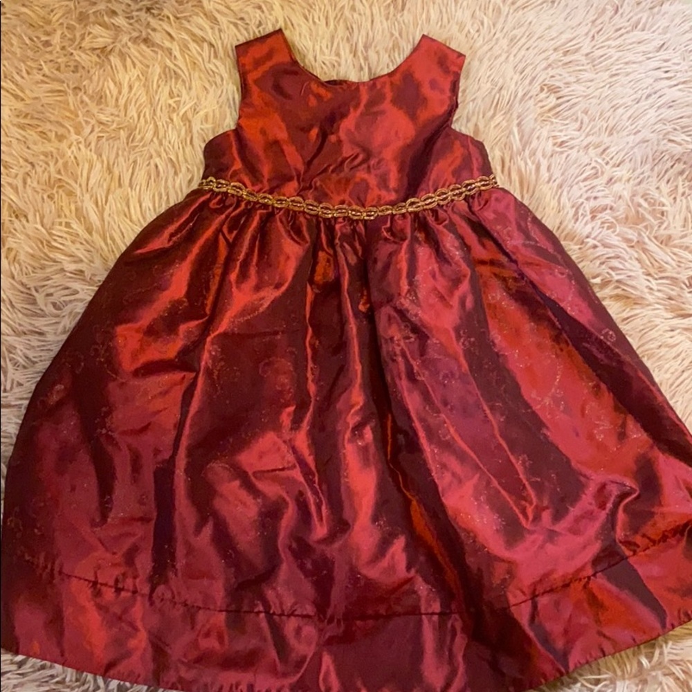 Burgundy red holiday dress